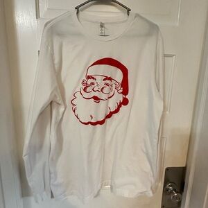 Bella Canvas White Long Sleeve with Red Graphic